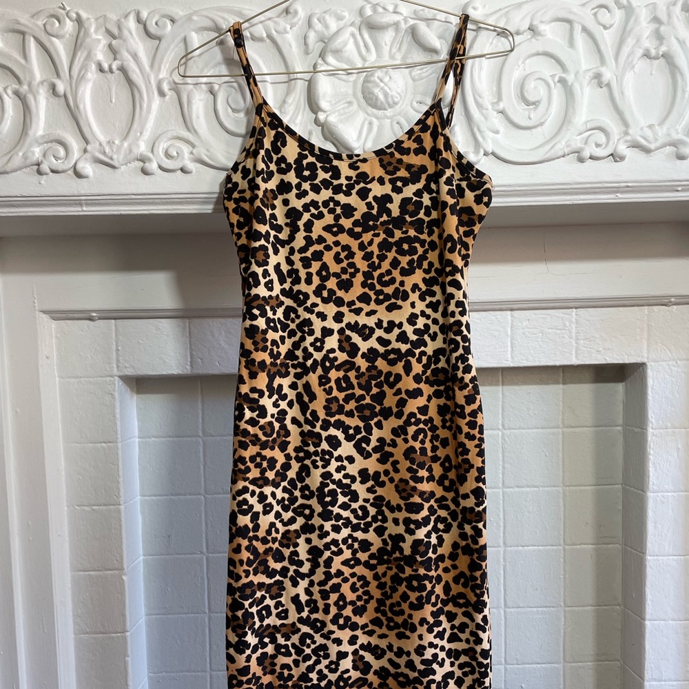 Stretchy Bodycon Cheetah Maxi Dress